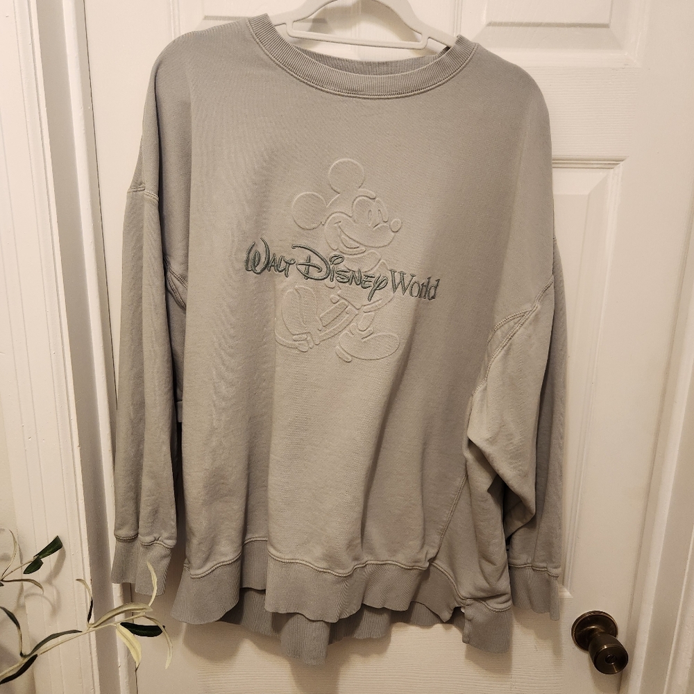 Disney Gray Crew Neck Sweater